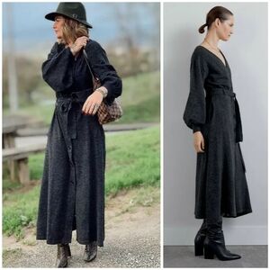 Zara Cardigan Sweater Dress Midi Maxi size S